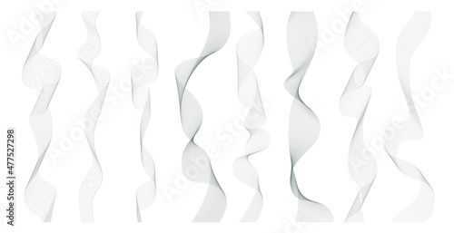 Abstract wavy stripes. Wave line art. Curved smooth design background. Vector illustration EPS 10.