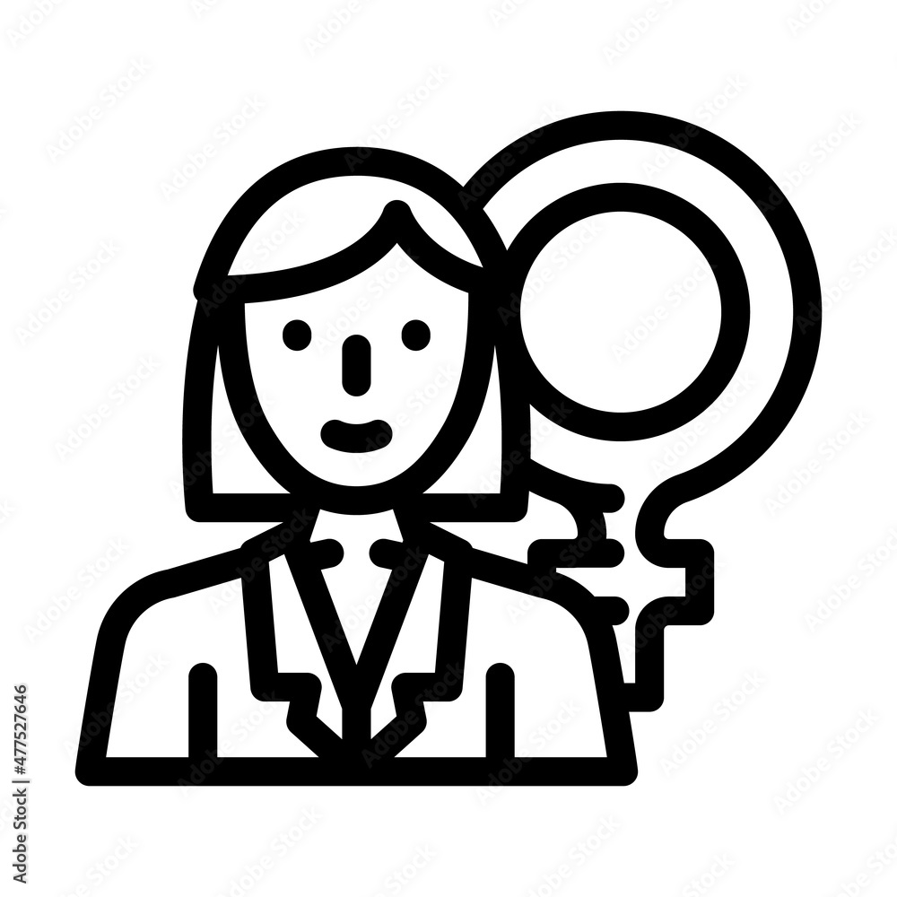 gynecologist doctor line icon vector. gynecologist doctor sign. isolated contour symbol black illustration gynecologist doctor line icon vector. gynecologist doctor sign. isolated contour symbol black illustration