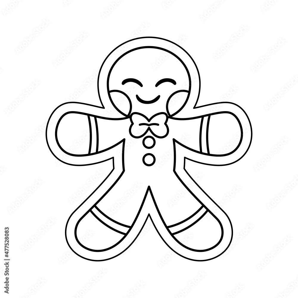 Isolated cockie draw merry christmas decorative sticker illustration Isolated cockie draw merry christmas decorative sticker illustration