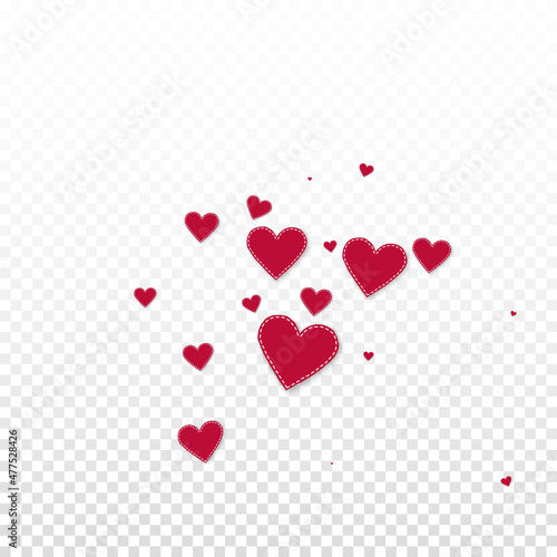 Red heart love confettis. Valentine s day explosio