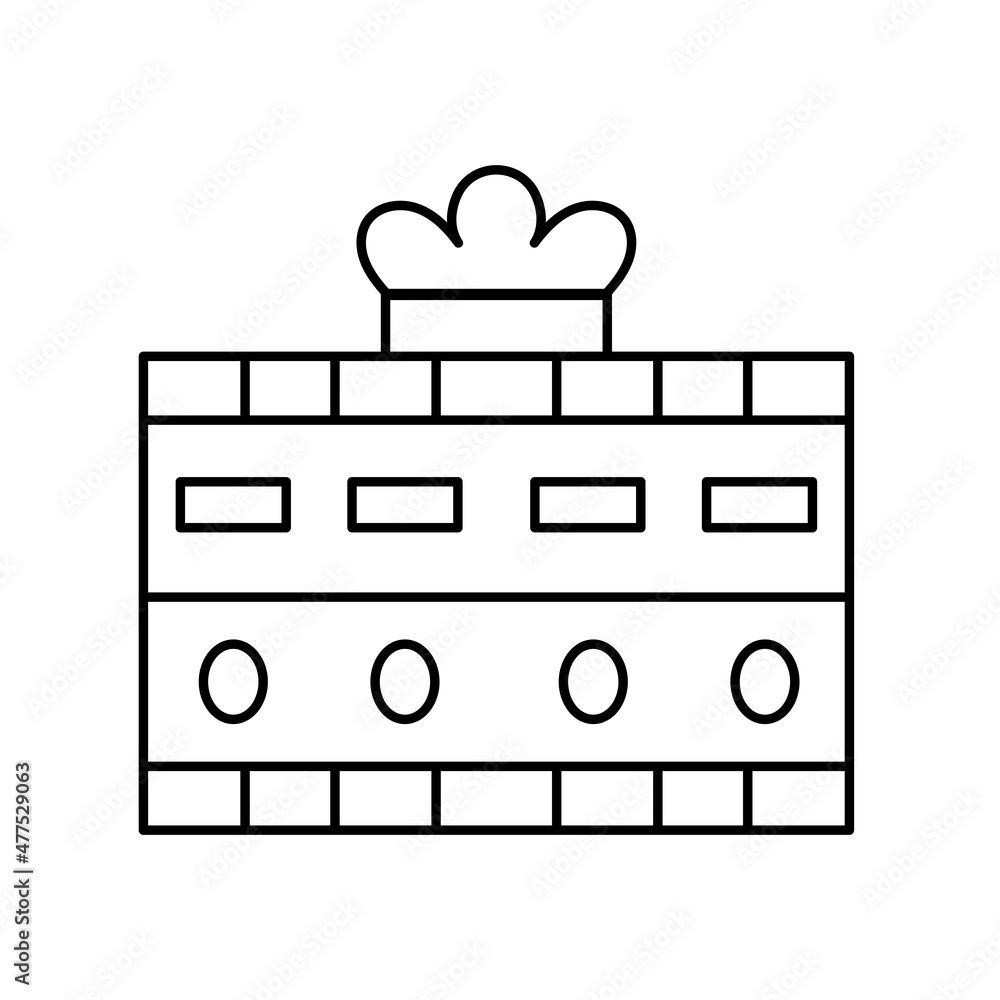 Isolated chest Belen draw manger jesus christmas vector illustration Isolated chest Belen draw manger jesus christmas vector illustration
