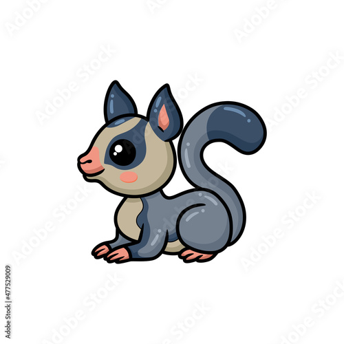 Cute little sugar glider cartoon