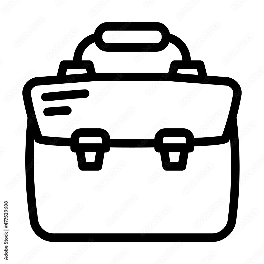 briefcase bag line icon vector. briefcase bag sign. isolated contour symbol black illustration briefcase bag line icon vector. briefcase bag sign. isolated contour symbol black illustration