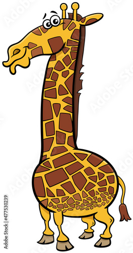 funny cartoon giraffe animal character
