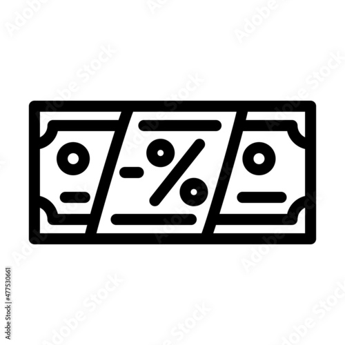 location of discount sale line icon vector. location of discount sale sign. isolated contour symbol black illustration