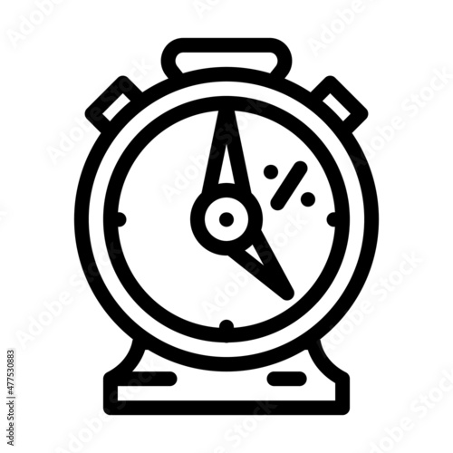 searching for discounts line icon vector. searching for discounts sign. isolated contour symbol black illustration
