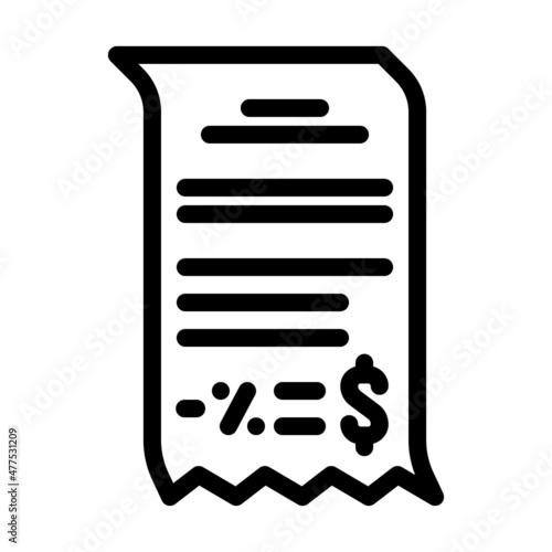 money discount line icon vector. money discount sign. isolated contour symbol black illustration