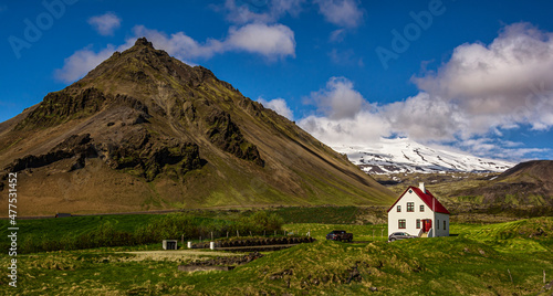 Lonely house in Arnarstapi, Iceland photo