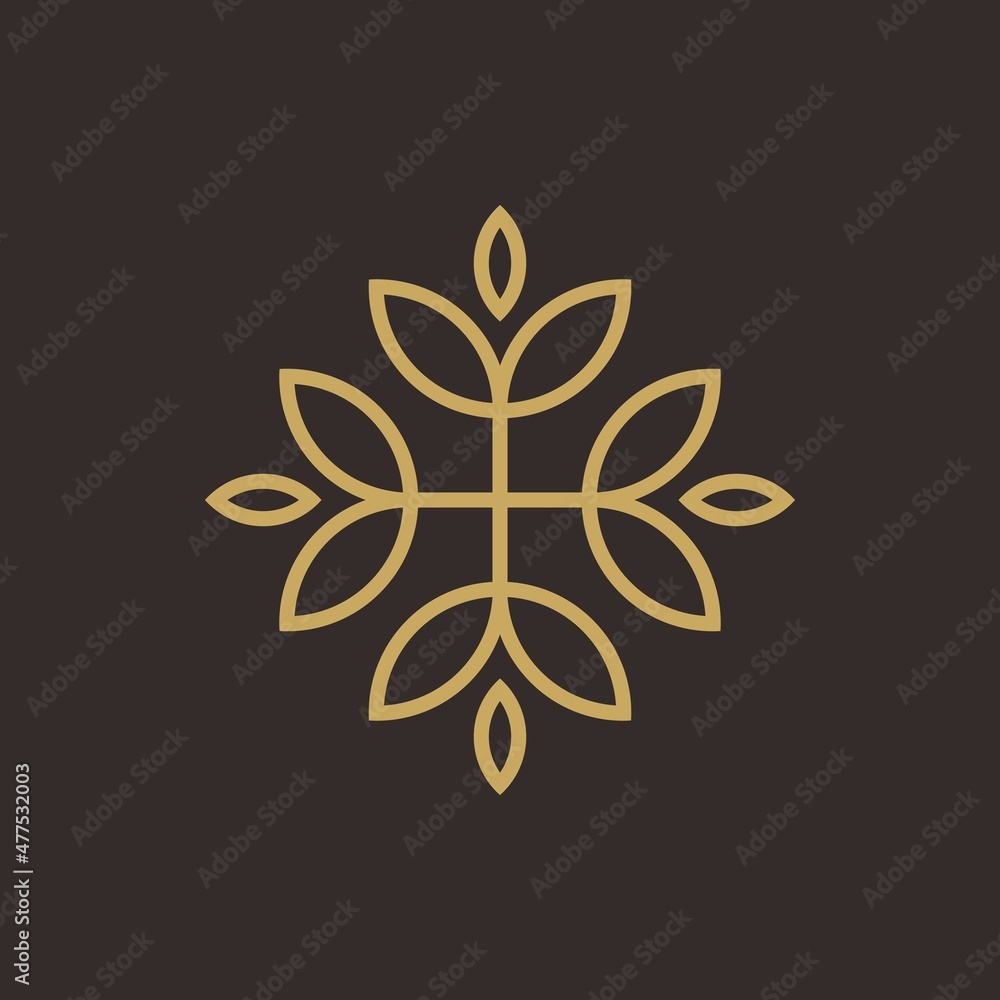 Leaf ornament logo icon abstract design vector Leaf ornament logo icon abstract design vector