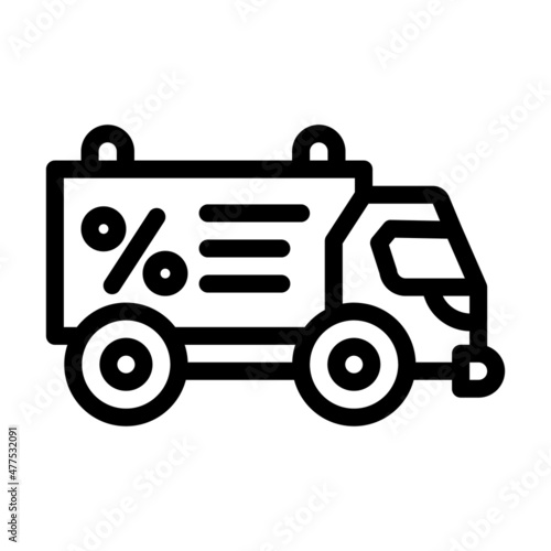 promo code on site line icon vector. promo code on site sign. isolated contour symbol black illustration