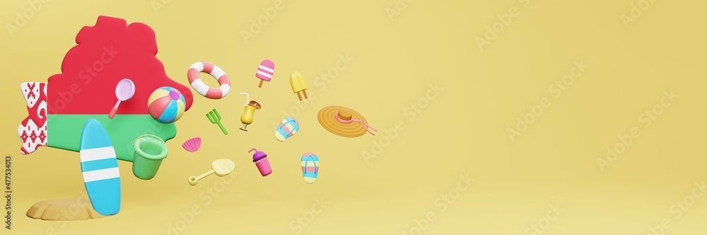 3d rendering of summer holidays in Belarus 3d rendering of summer holidays in Belarus