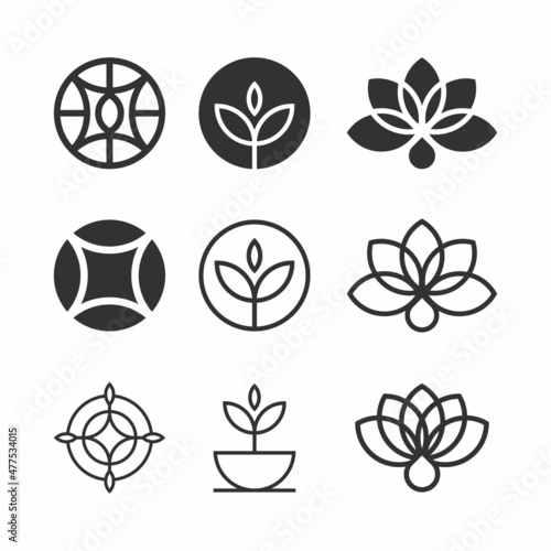 Fototapeta Naklejka Na Ścianę i Meble -  Flower ornament logo icon abstract design vector