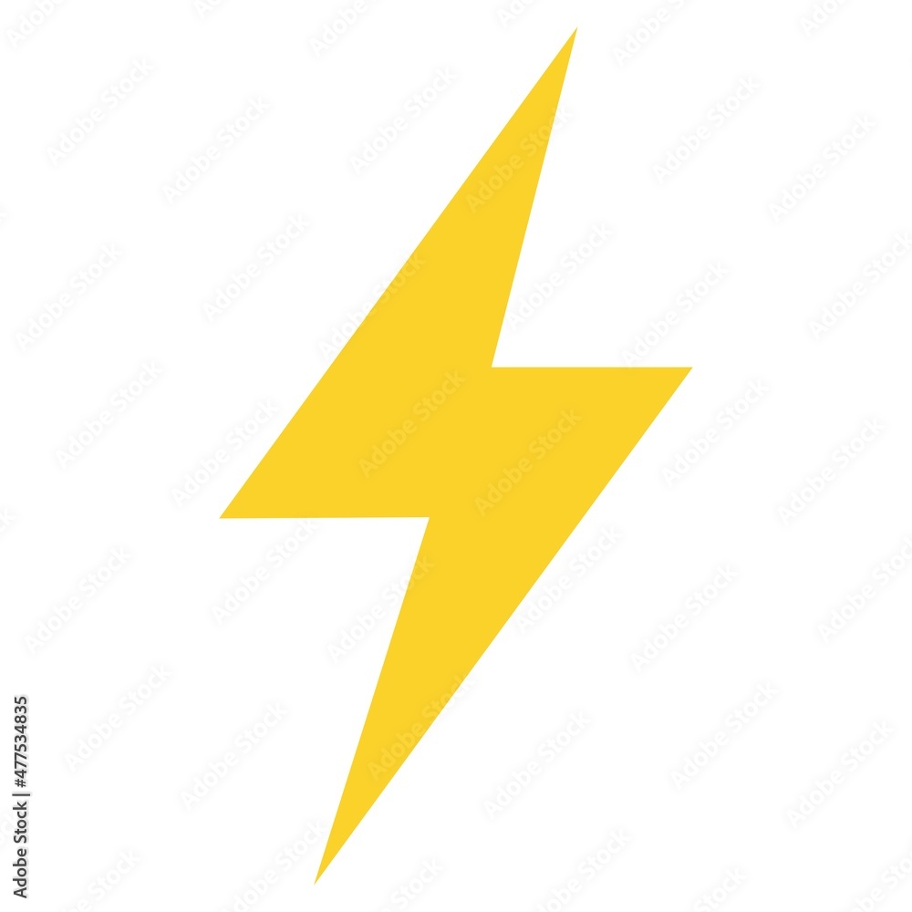 Thunder and Bolt Lighting Flash Icons Set in Flat Style For Electricity Apps And Website. Thunder and Bolt Lighting Flash Icons Set in Flat Style For Electricity Apps And Website.