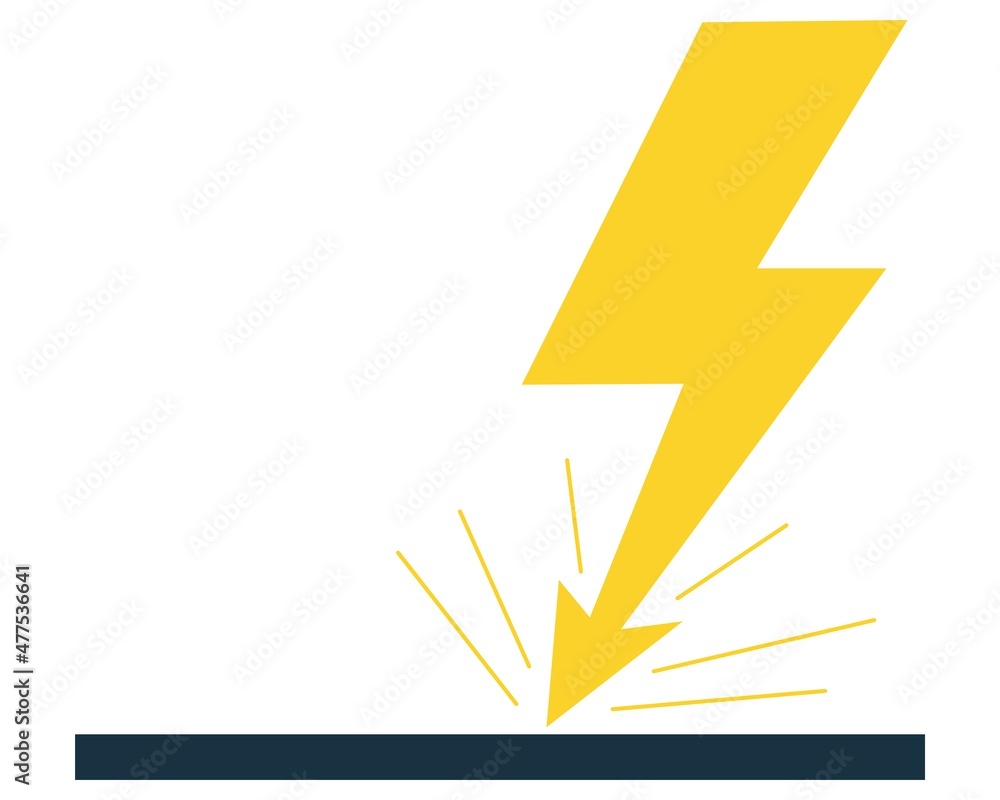 Thunder and Bolt Lighting To The Ground Flash For Electricity Sign And Website Background Thunder and Bolt Lighting To The Ground Flash For Electricity Sign And Website Background