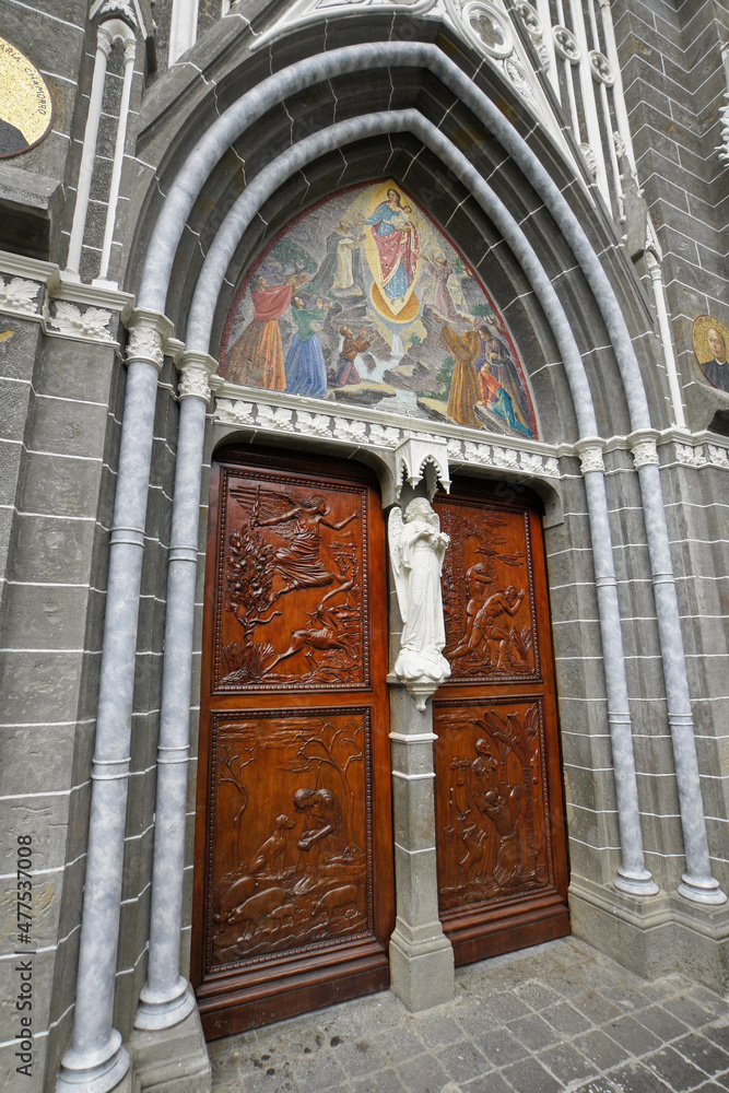 Ipiales, Colombia Carvedwood doors with mosaic and ornamentation mark