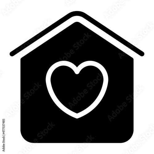 home sweet home glyph icon