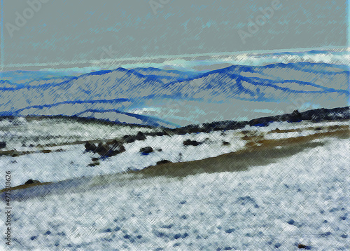 Snow covered mountains