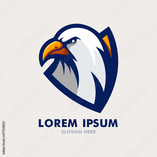 Awesome Eagle logo design vector with modern illustration concept style for badge, emblem, sport, business, gaming or esports