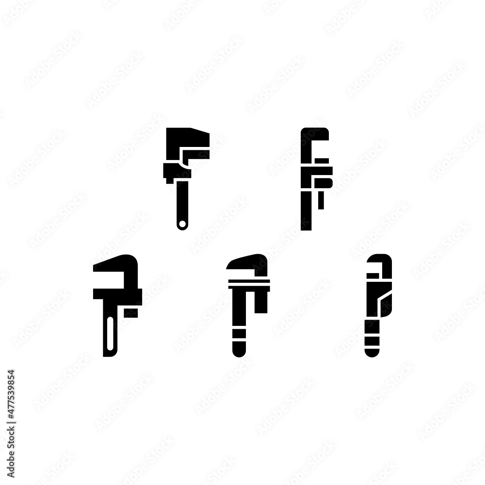 Wrench set icon isolated on white background Wrench set icon isolated on white background