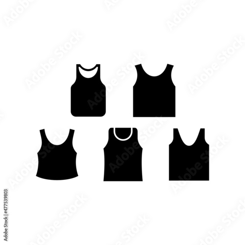 Tank Top set icon isolated on white background
