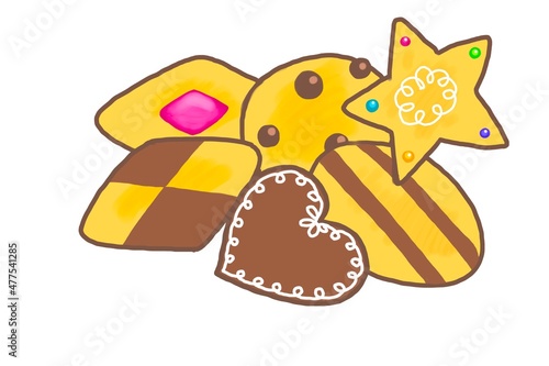 クッキー　cookie　cartoon food illustration