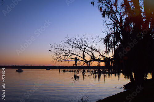 sunset on the lake