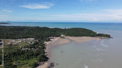 The Pugu, Gondol, Siar and Pandan Beaches of Lundu area at the most southern part of Sarawak and Borneo Island photo