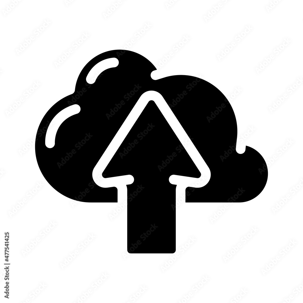 upload file in cloud storage glyph icon vector. upload file in cloud storage sign. isolated contour symbol black illustration upload file in cloud storage glyph icon vector. upload file in cloud storage sign. isolated contour symbol black illustration