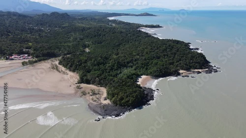 The Pugu, Gondol, Siar and Pandan Beaches of Lundu area at the most southern part of Sarawak and Borneo Island photo