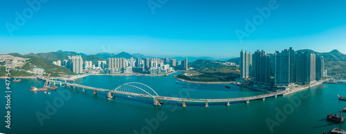 Aerial panorama view of Hong Kong City  © YiuCheung