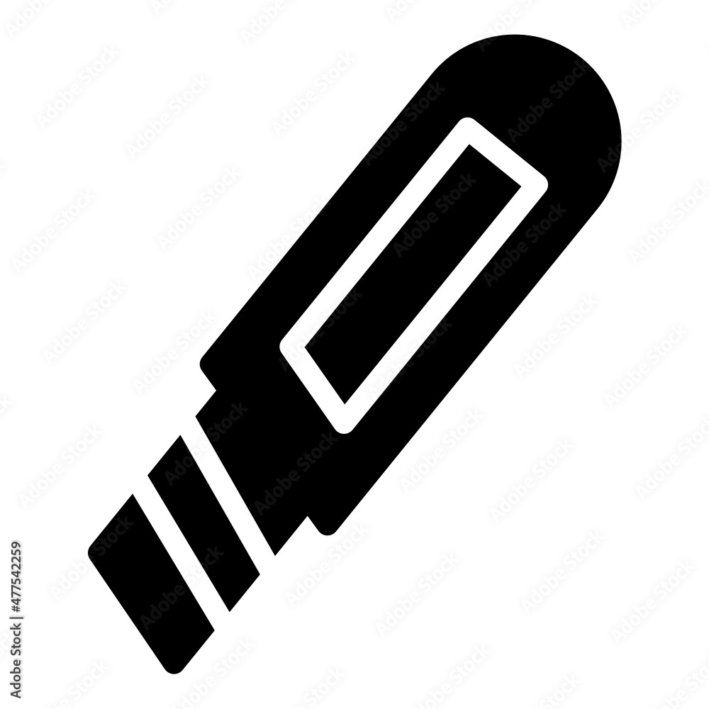 Cutter Knife Icon Vector solid style vector Cutter Knife Icon Vector solid style vector