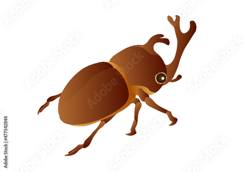 カブトムシ　イラスト