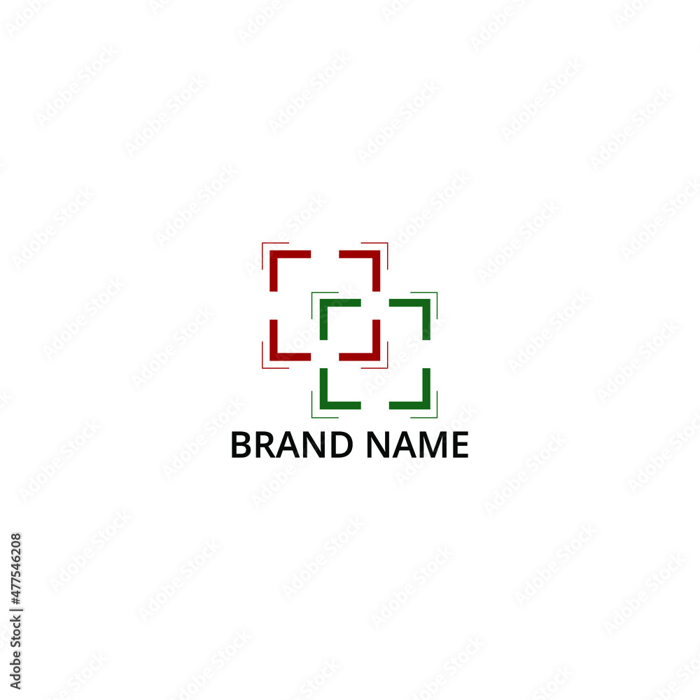 Simple camera focus symbol logo design template, suitable as the identity of a business in the camera sector, such as videography services, cameramen, photography, camera sales, camera courses Simple camera focus symbol logo design template, suitable as the identity of a business in the camera sector, such as videography services, cameramen, photography, camera sales, camera courses