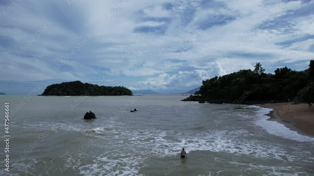 The Telok Teluk Melano Coastline and Serabang Beach at the most southern tip of the Tanjung Datu part of Sarawak and Borneo Island The Telok Teluk Melano Coastline and Serabang Beach at the most southern tip of the Tanjung Datu part of Sarawak and Borneo Island