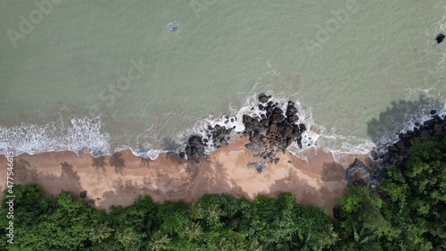 The Telok Teluk Melano Coastline and Serabang Beach at the most southern tip of the Tanjung Datu part of Sarawak and Borneo Island photo