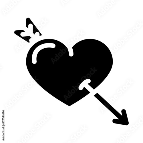 valentine day glyph icon vector. valentine day sign. isolated contour symbol black illustration