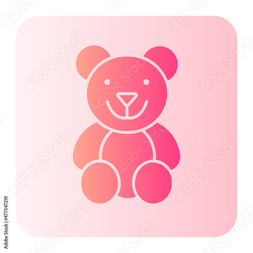 teddy bear toys gradient icon