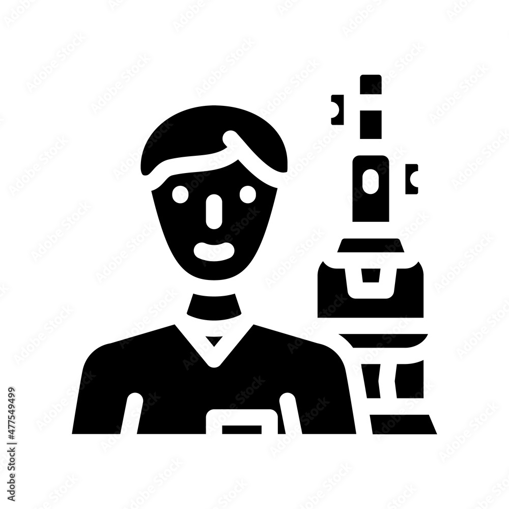 laboratory worker glyph icon vector. laboratory worker sign. isolated contour symbol black illustration