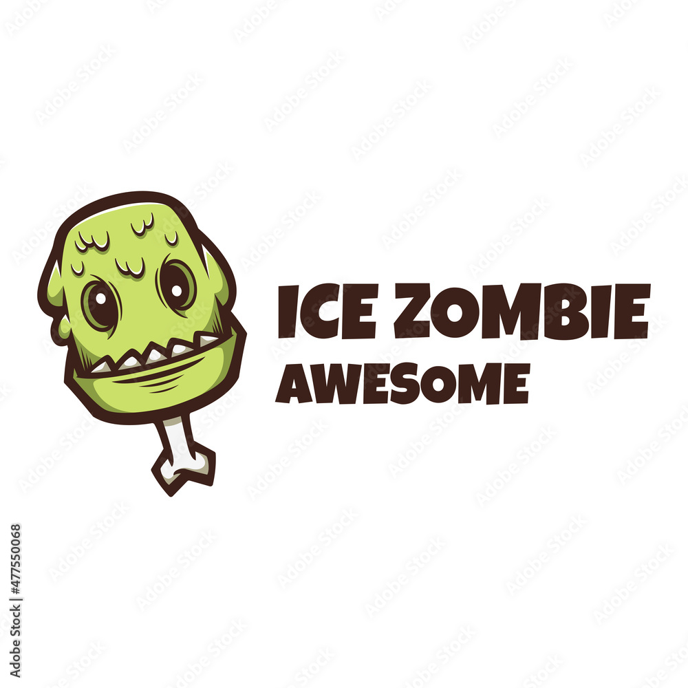 Obraz premium Illustration vector graphic of Ice Zombie Good for logo design