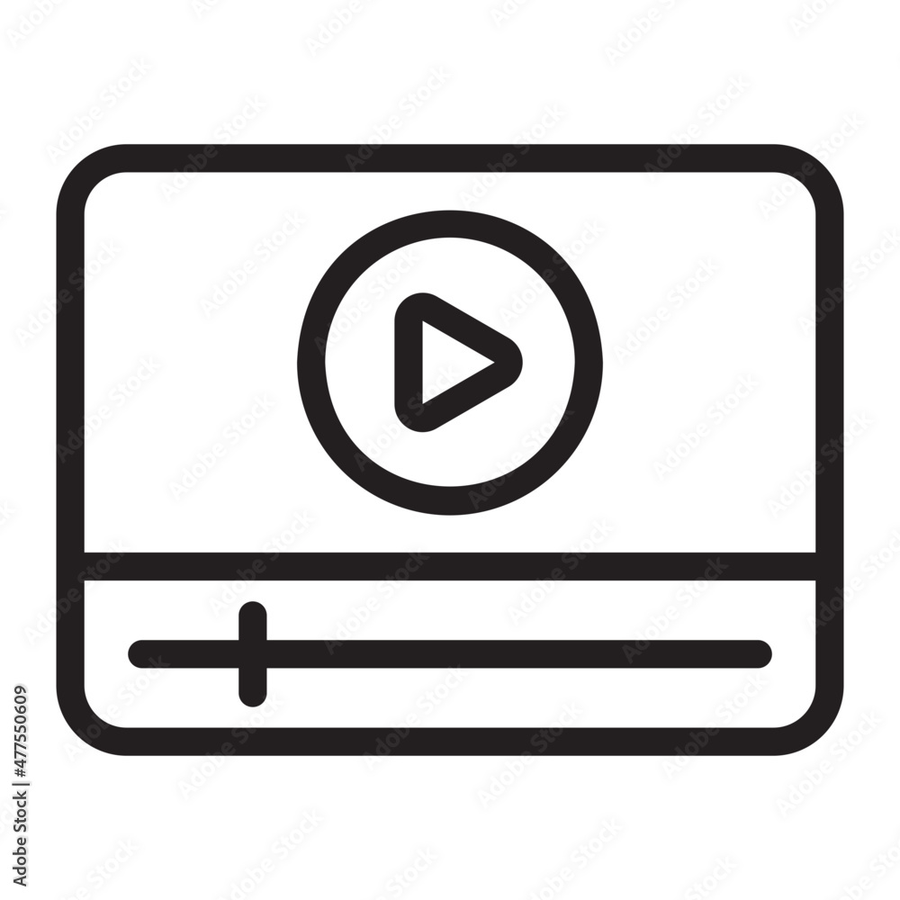 video player line icon video player line icon