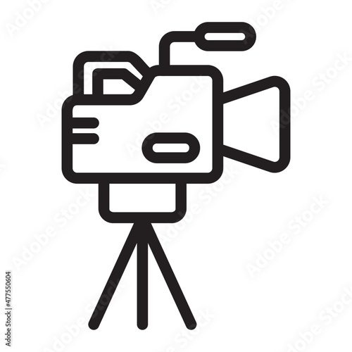 video camera line icon