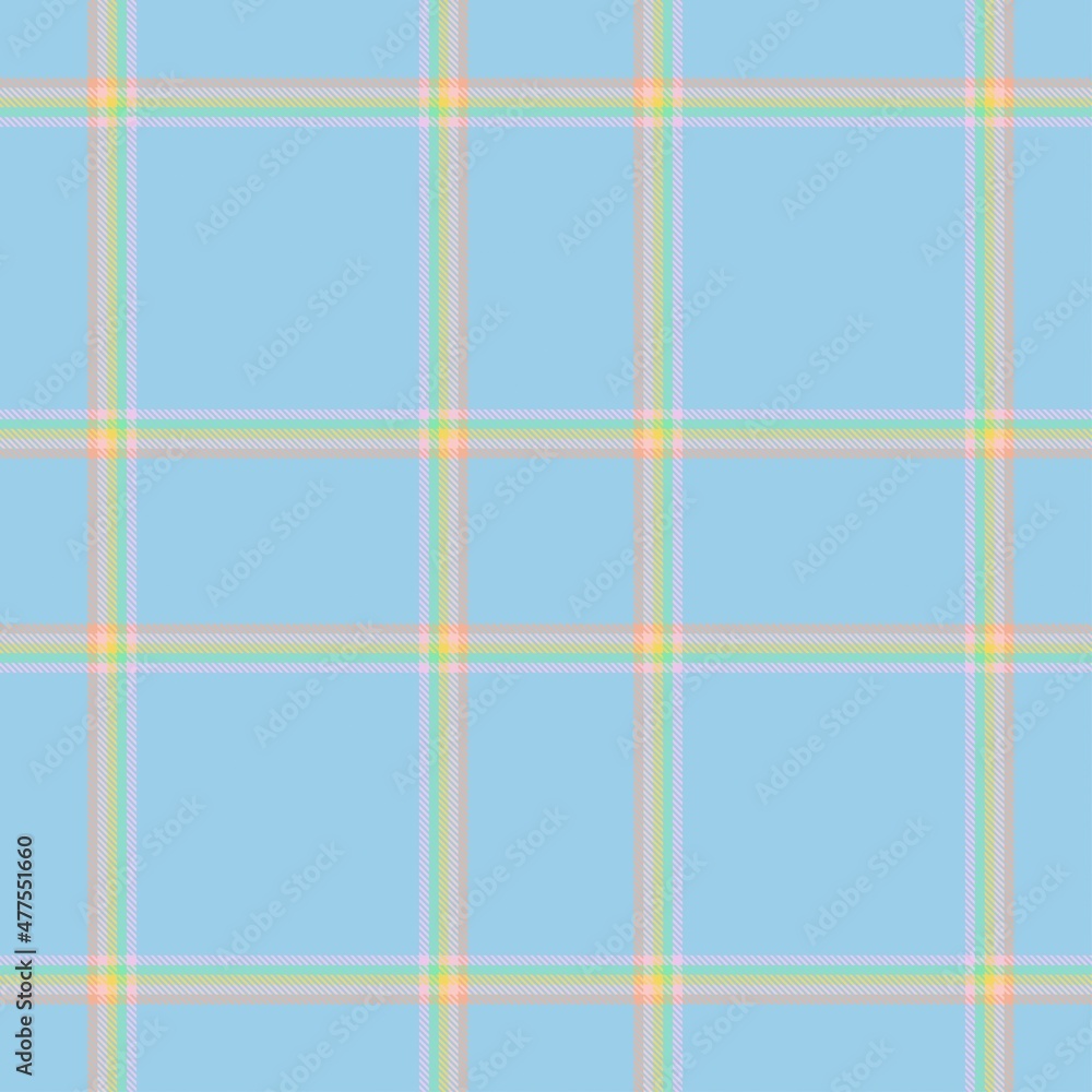 Fototapeta premium Rainbow Pastel Plaid textured Seamless Pattern