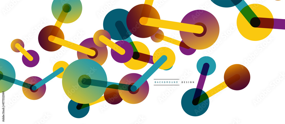 Line points connections geometric abstract background. Circles connected by lines. Trendy techno business template for wallpaper, banner, background or landing Line points connections geometric abstract background. Circles connected by lines. Trendy techno business template for wallpaper, banner, background or landing