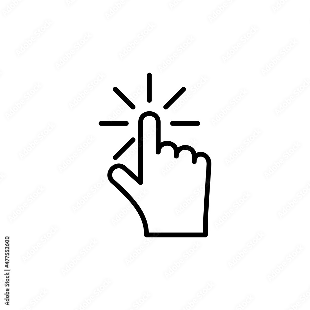 Hand, touch icon vector logo template Hand, touch icon vector logo template