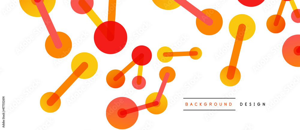 Abstract background. Round dots connected by lines. Trendy techno business template for wallpaper, banner, background or landing Abstract background. Round dots connected by lines. Trendy techno business template for wallpaper, banner, background or landing