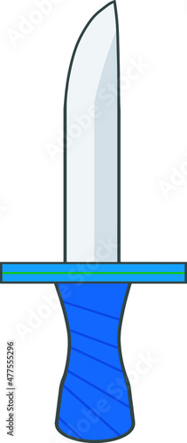 Canvas Illustration of a blue dagger weapon