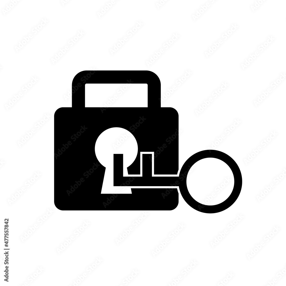 Padlock and key icon. Vector. Padlock and key icon. Vector.