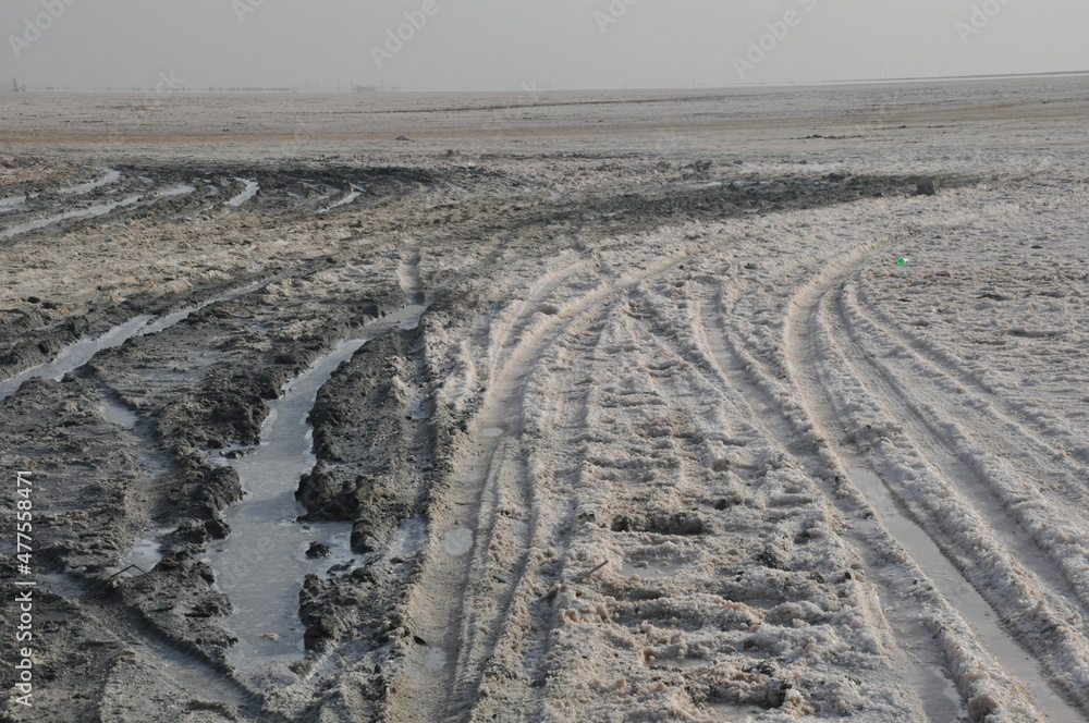 Kutch White rann desert, Sunset in Salt desert at the Rann of Kutch ...