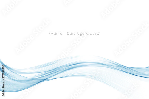 Blue abstract wave. Abstract vector background wave