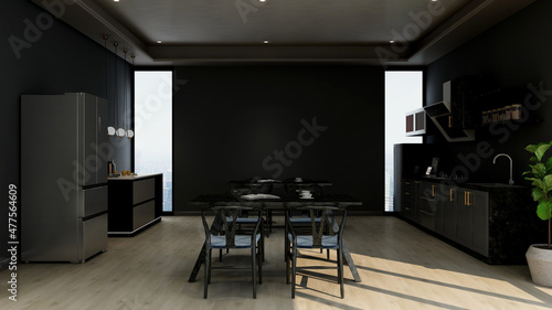 office pantry area 3d render interior design © Ayyathullah Ahmad